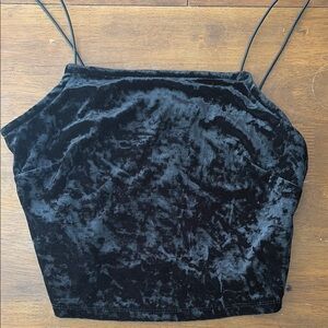 Wild Fable Black Velvet Camisole Top